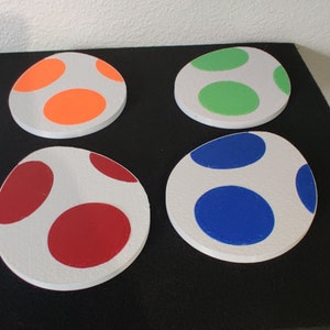 Yoshi Mario Themed Egg 3D Printed Coasters