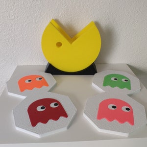 Pacman Themed 3D Printed Coasters