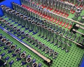 Modular Tool Organizer System for Drawers | Custom Socket Organizer, Wrench & Pliers Storage | Interlocking Panels