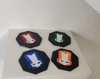 Castle Crashers con temática 3D Impreso Coasters