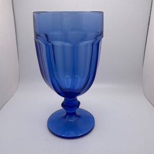 Libbey Glass Gribraltar Antique Blue Water Goblet