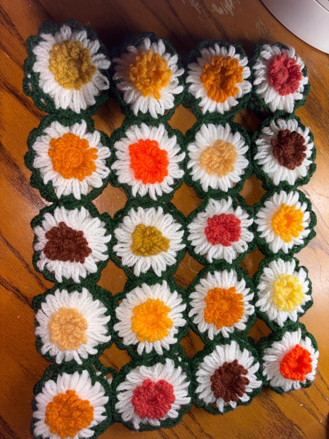 Vintage Daisy Crochet Table Placemat - Etsy