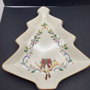 Mikasa Christmas Porcelain Tree Dish