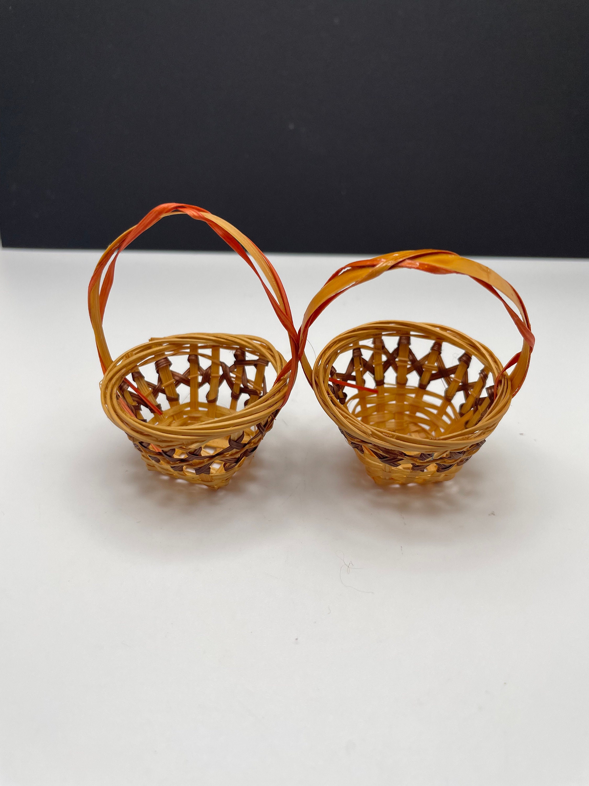 Lot of 11 Miniature Woven Baskets for Craft Projects Etsy