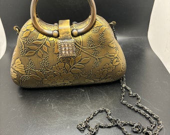 Golden Metal Embellished Purse