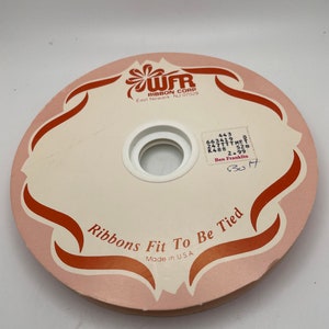 Vintage Unopened WFR Red Velvet Ribbon.