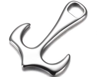 Stainless Steel Anchor Hook for Jewelry Making, Necklace Pendant, Bracelet Hook Clasp Closure, Flat, Shiny Silver