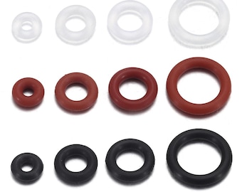 50pcs Silicone Rubber O-Rings, Jewelry Making Spacer Accessories, Sealing Gaskets