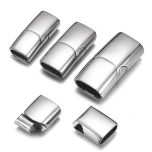 5pcs Stainless Steel Magnetic Clasps for Leather Bracelet , Magnet Clasp Closure , DIY Accessories for Jewelry Making Findings Supplies