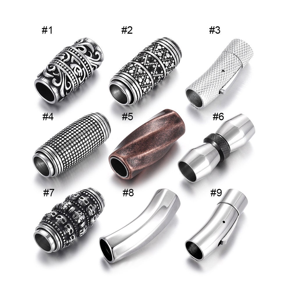 5Sets Stainless Steel Clasps for Leather Bracelet Making 8mm Etsy