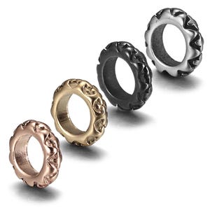 Stainless Steel Spacer Bead for Leather Bracelet Making, Hole is 5mm, Jewelry DIY Accessories, Sold Individually