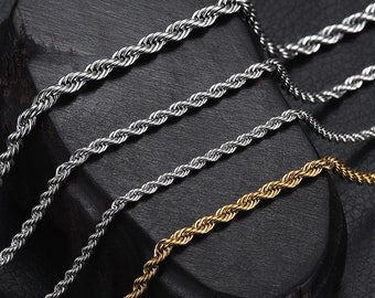 Basic 60cm RVS schroef ketting chokers, voor ketting maken, mannen vrouwen metalen sieraden Craft maken componenten, ketting ketting