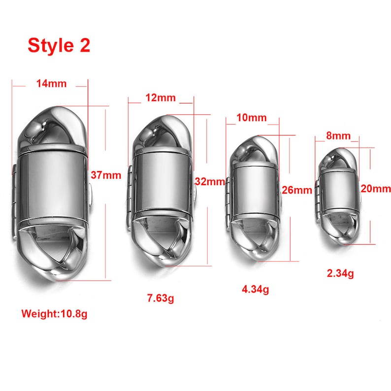 Chiusure a molla in acciaio inossidabile di alta quanlity per bracciale a catena Buba, connettori, chiusura a specchio Accessori gioielli fai da te immagine 4