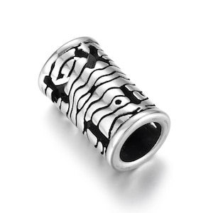 Cylinder Hollow Stainless Steel Tube Bead , Jewelry Slide Bead, Hole is 6mm, Sold Individually
