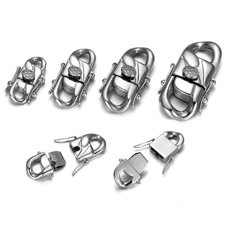 High Quanlity Stainless Steel Spring Clasps for Buba Chain Bracelet , Connectors , Mirror Finish Closure Jewelry DIY Accessories image 1