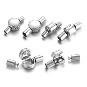 Stainless Steel Europe Clasps for Leather Bracelet Making, 3mm 4mm Hole, Pandora Style Clasps Craft Supplies, Jewelry DIY Components