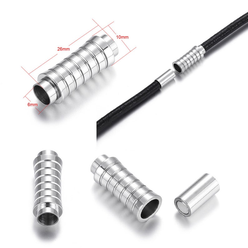 Stainless Steel Clasps for Leather Bracelet 6mm Etsy