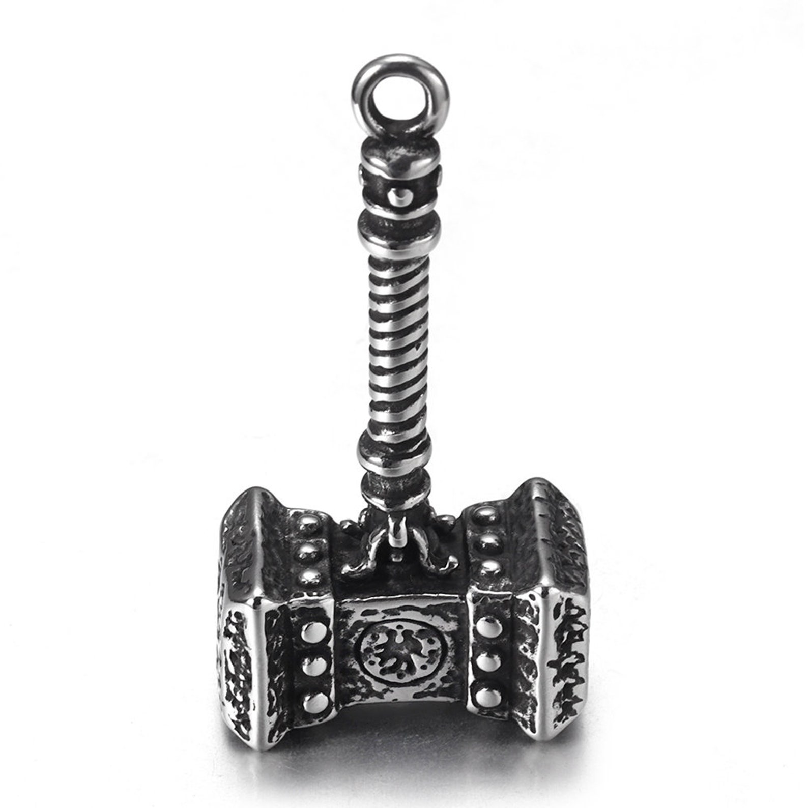 316L Stainless Steel Thor's Hammer Pendant Necklace Etsy