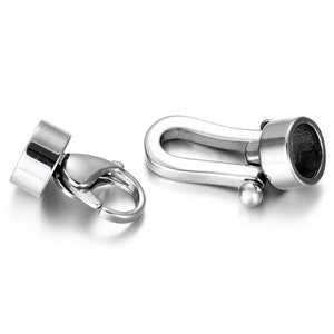 May include: Two silver metal clasps for jewelry making. One clasp is a hook and loop style, the other is a toggle clasp.