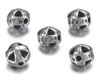 Stainless Steel Beads, 10x9mm, 1Pc.