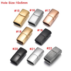 Stainless Steel Magnetic Clasps for Leather Bracelet, 126mm, 10x5mm, 8x4mm Hole, Magnet Clasp Closure DIY Accessories Jewelry Making image 6