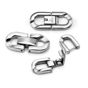 Roestvrijstalen sluitingen voor Cubaanse schakelarmband, connectoren, gespiegelde sluiting, sieraden doe-het-zelfaccessoires: