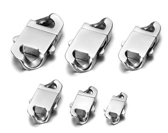 High Quanlity 316L Stainless Steel Spring Clasps for Chain Bracelet , Connectors , Mirror Finish Closure Jewelry DIY Accessories