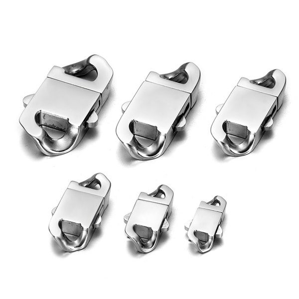 High Quanlity 316L Stainless Steel Spring Clasps for Chain Bracelet , Connectors , Mirror Finish Closure Jewelry DIY Accessories