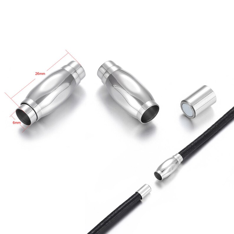 Stainless Steel Clasps for Leather Bracelet 6mm Etsy