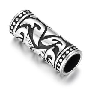 Cylinder Stainless Steel Tube Bead , Jewelry Slide Bead, Hole is 9mm, Length 30mm, Sold Individually