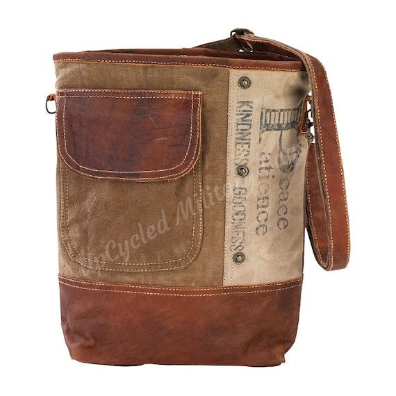 Peace and Patience Large Backpack- recycled material Peace and Patience Large Backpack- recycled material