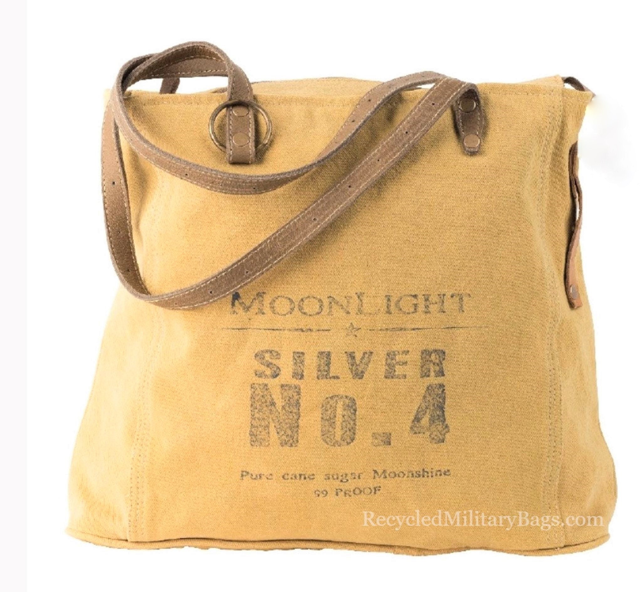 Upcycled Military Canvas Tote Moonlight Silver No. 4 Moonshine - Etsy