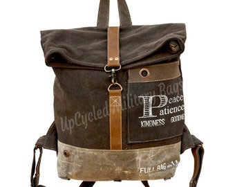 USA Weekender/Tote-Made of Repurposed Military Canvas-FREE SHIPPING –  Recycled Military Bags