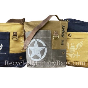 US Air Force Repurposed Military Canvas Crossbody Bag UpCycled Military Tent Canvas Air Force Mom Air Force Wife Air Force Purse Great Gift image 10