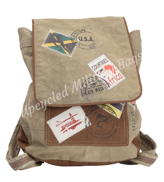 Peace and Patience Large Backpack- recycled material Peace and Patience Large Backpack- recycled material