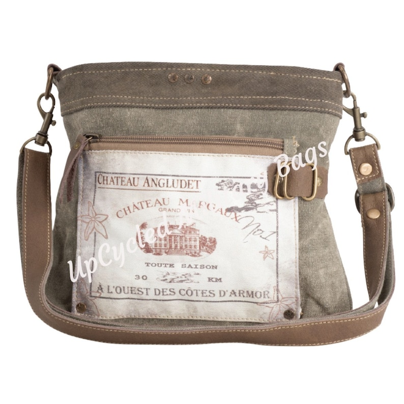 UpCycled Detroit In a popularity Mall Repurposed Military Tent Tarp Canvas Should Crossbody