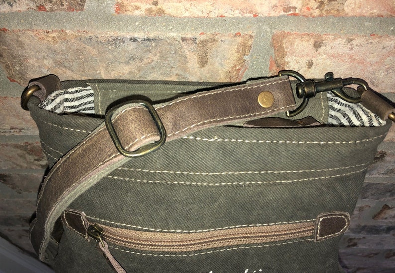 Upcycled Repurposed Military Tent & Tarp Canvas Crossbody Etsy