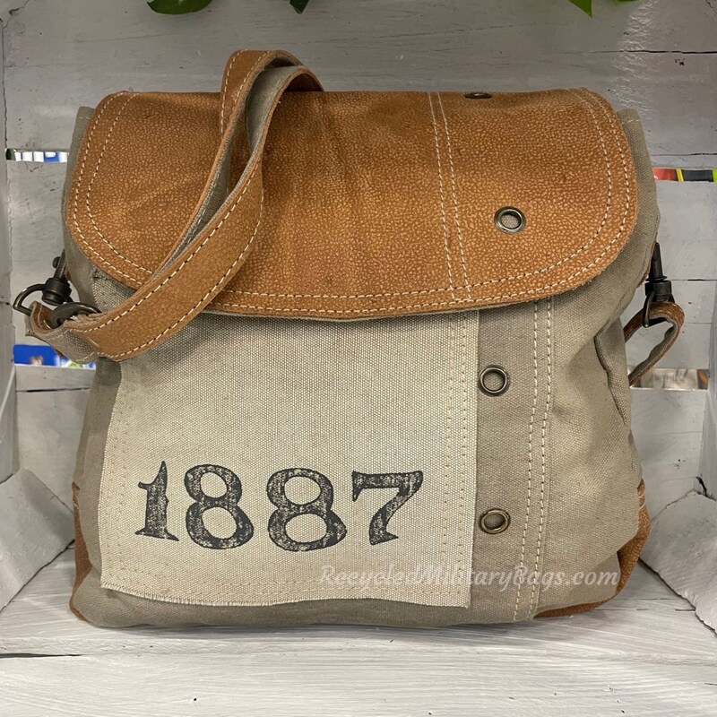 Vintage 1887 Repurposed Military Canvas 