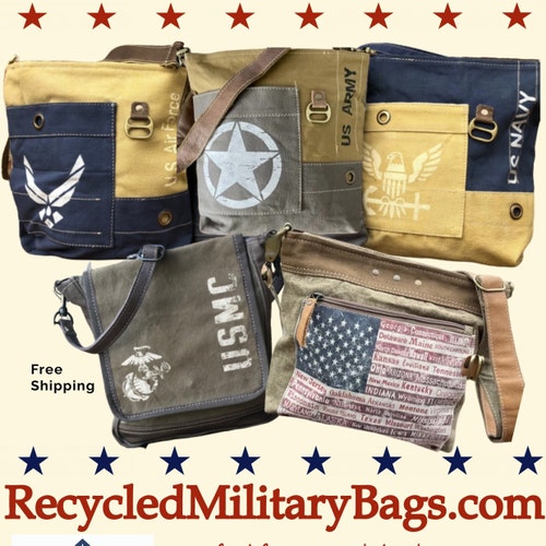 AMERI USEFUL MILITALY SQUARE BAG RecycledMilitaryBags - Etsy