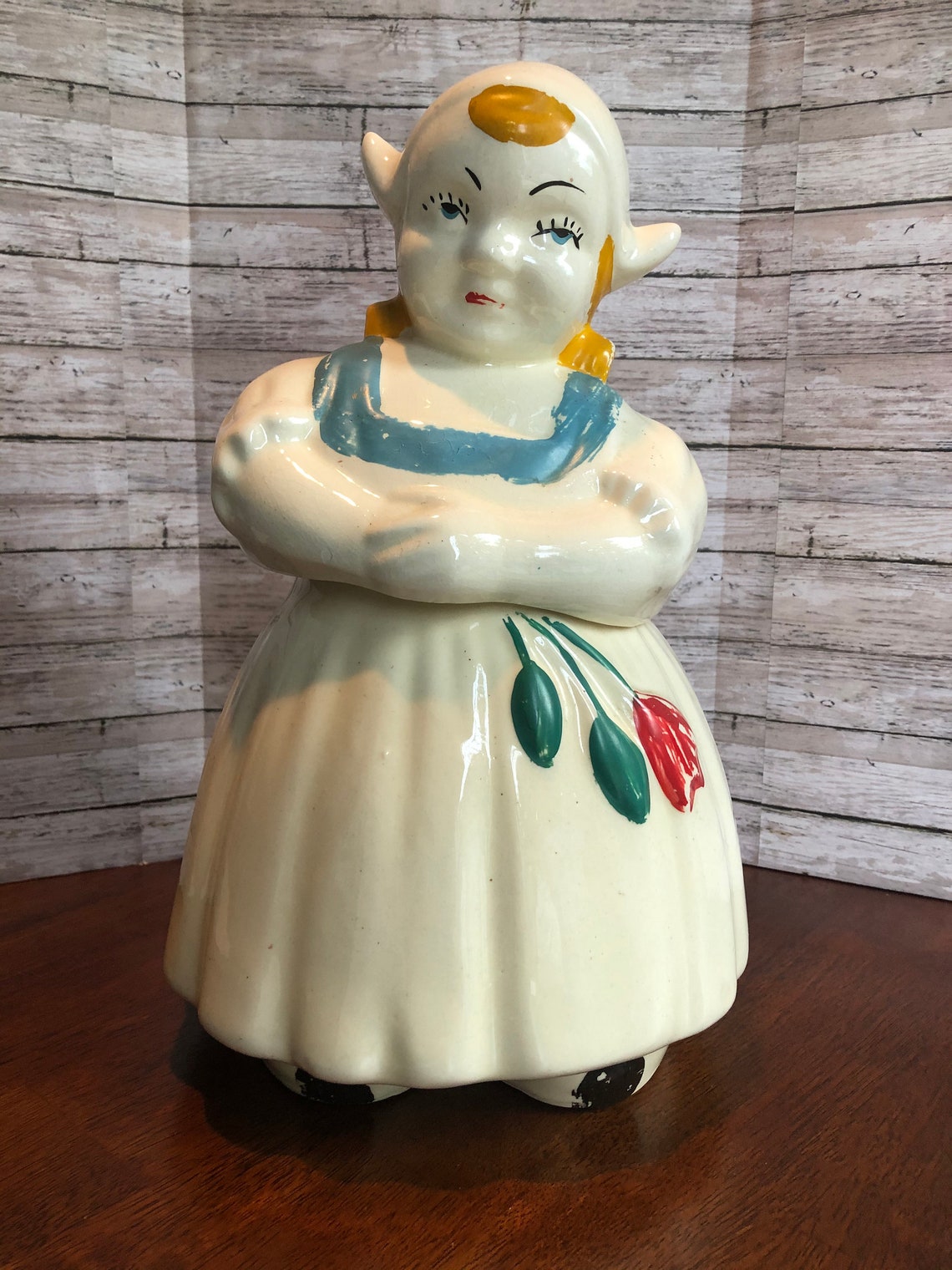 Vintge Dutch Girl Cookie Jar from the 50's Etsy