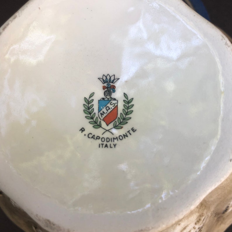 R. Capodimonte Gold Rimmed Candy Dish made in Italy Etsy