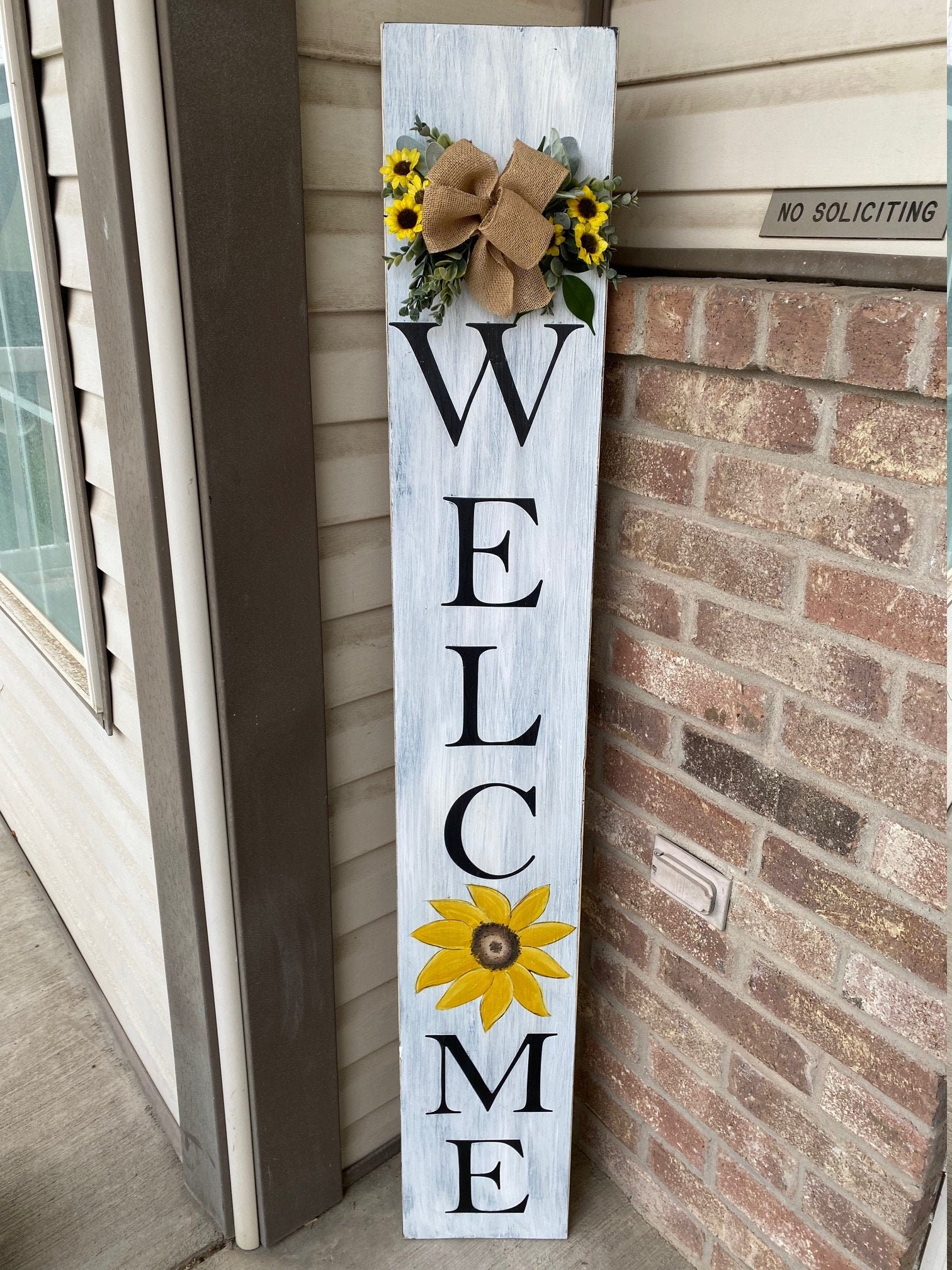 Sunflower Porch Sign Etsy