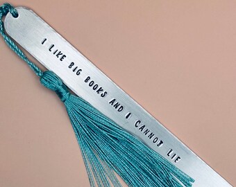 Marcador de livros com citação engraçada, carimbado à mão, presente para leitor.