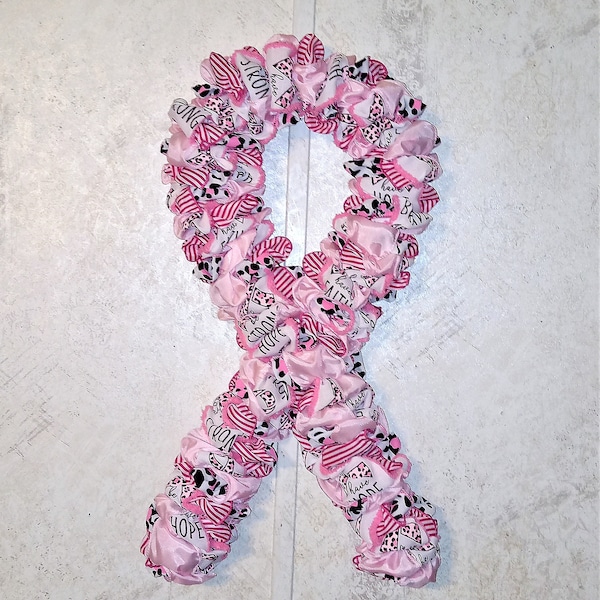 Cancer Ribbon Wreath - Etsy