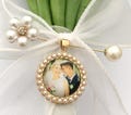 Wedding Bouquet Charms Memorial Photos ,Wedding Bouquet Charm with Photo ,Build a Bouquet Charm, Bride Keepsake ,Custom Photo Memorial Pins