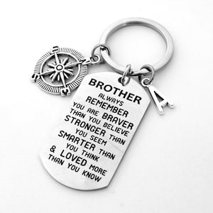Keychain for brother/Sisters ,best brother, compass, keyring, keychain,gift for brother,family keychain, brother's gift,Sisters gift,