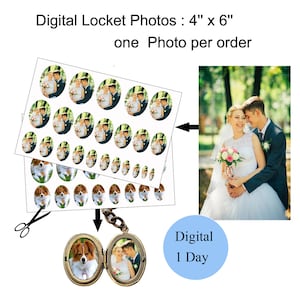 Custom Digital Oval Shaped Locket Size Photo Digital Locket Photo Print Oval Locket Photo , Locket Print,Locket Photo Locket Pictures image 1