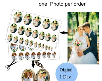 Benutzerdefinierte Digital Oval Shaped Medaillon Größe Foto Digitale Locket Foto Print Oval Locket Foto, Medaillon Druck, Locket Foto Medaillon Bilder