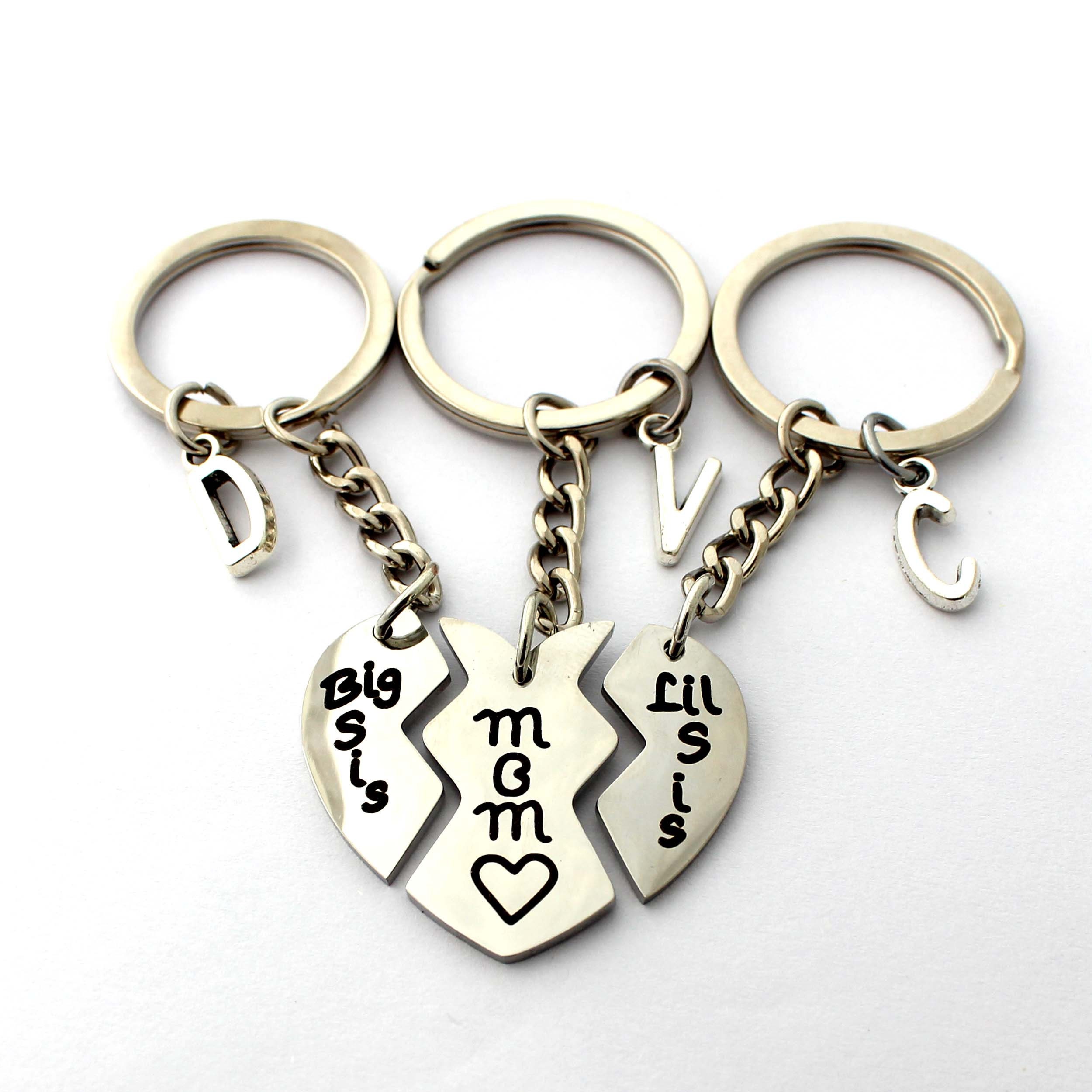 3PCS Personalization Initial Letter Mom Daughter - Etsy