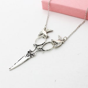 Scissors Necklace, Hairdressers Gift, Big Scissors Pendant, steampunk necklace, scissors jewelry,christmas gifts  Graduation gift,